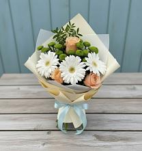 Букет цветов из:  Герберы, Розы и Хризантемы во Владимире
